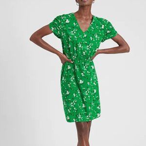 Banana Republic Puff-Sleeve Dress (M Tall)